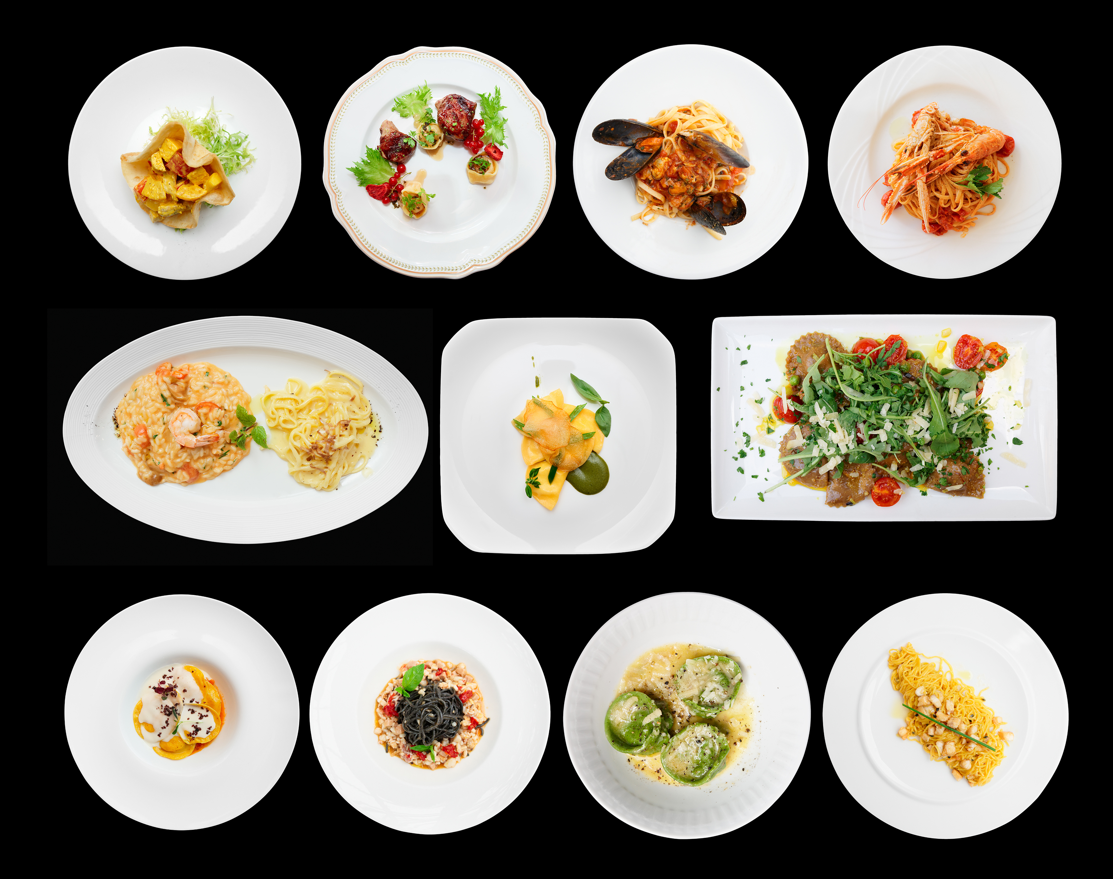 different kinds of plating presentation