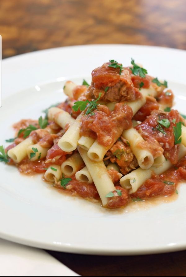 Ziti pasta with tuna sauce The Spice Chica™